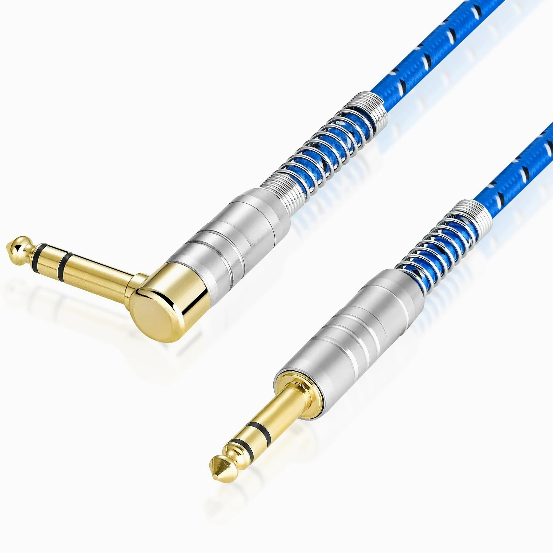 kabel audio do gitary 1/4 ''Jack 90 Stopni 6.5mm Męski Na Męski Stereofoniczny Kabel Audio Podwójnie Ekranowany Do Elektrycznego Miksera Gitarowego Wzmacniacz 3 Szt. (Color : 10m)