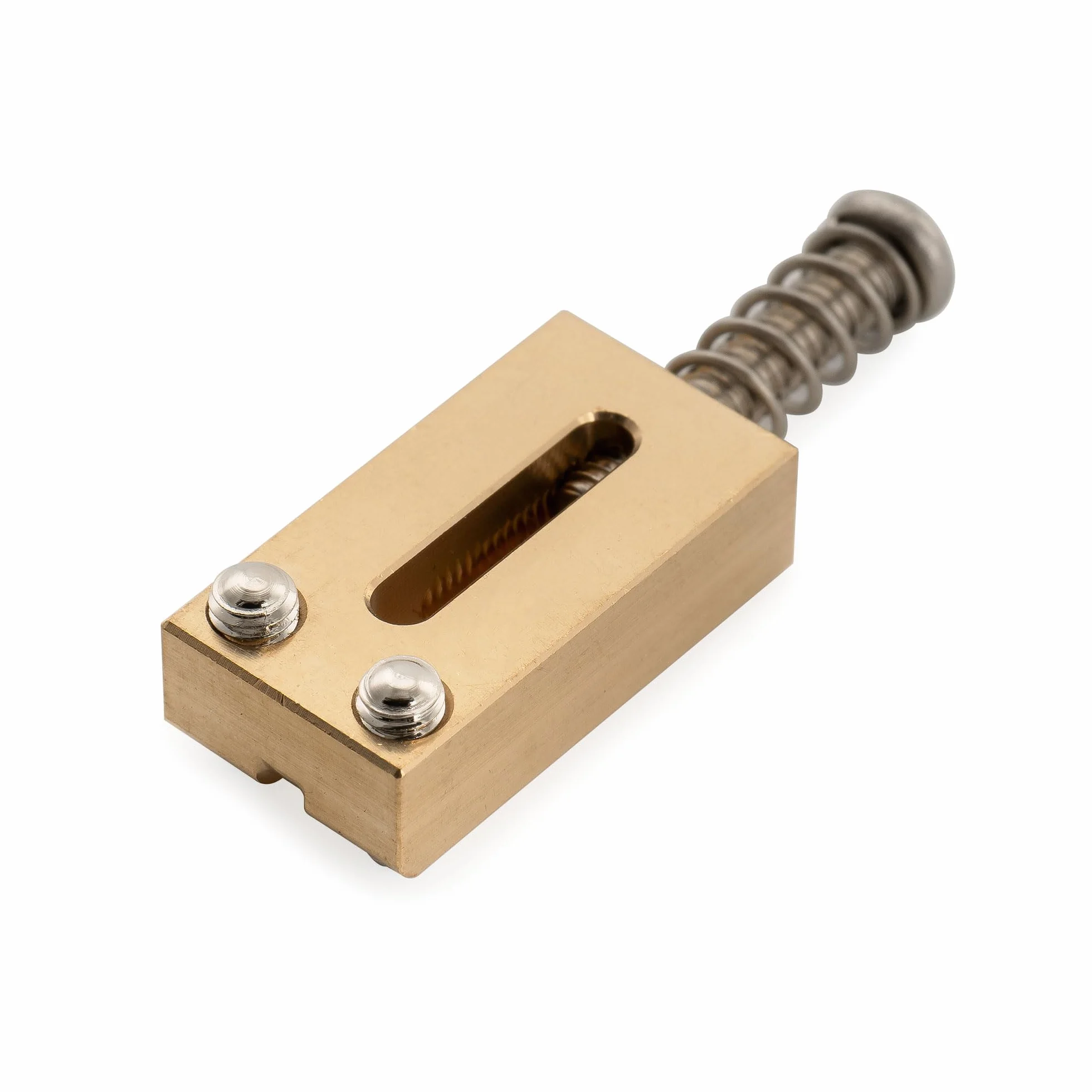 Musiclily Ultra 10,5mm Mosiężne Siodełka Modern Style do Gitary Elektrycznej typu Strat/Tele, Oryginalny Kolor(6 szt.)