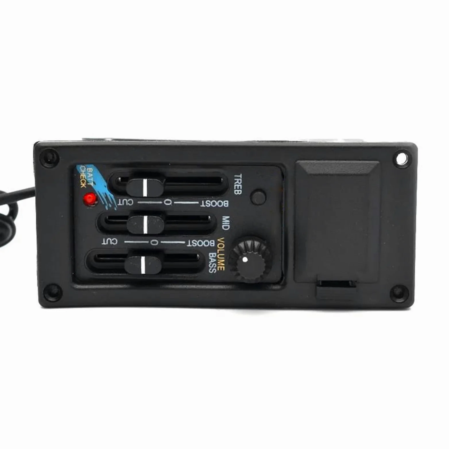 Zestaw przetworników do gitary akustycznej 10 Zestawów 3-pasmowych Praworęcznych Gitar Akustycznych EQ Equalizer Przedwzmacniacz Wzmacniacz Przetwornik Gitarowy Z Wyjściem 6,5 Mm Czarna Część Gitary(5