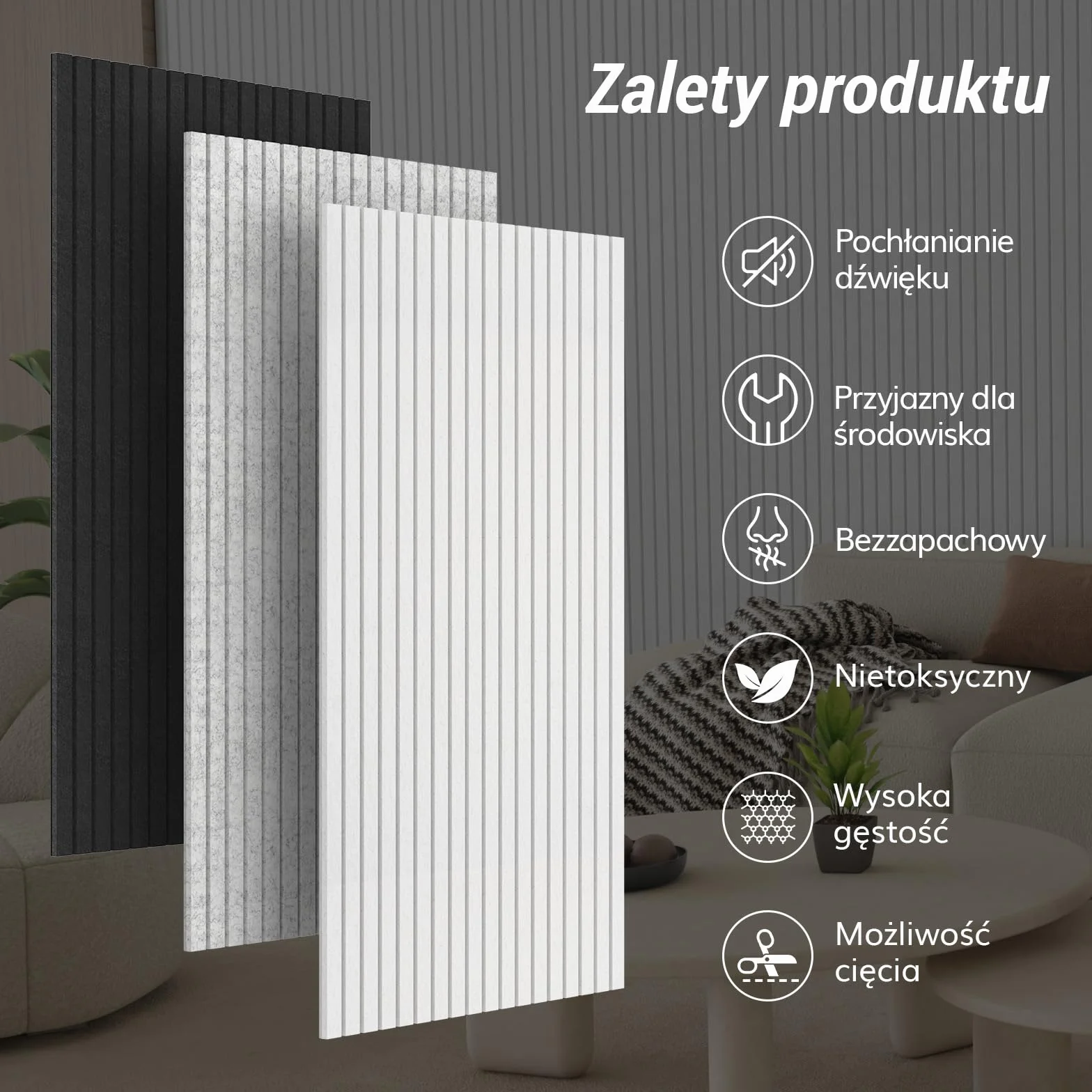 TONOR Panele Akustyczne 120x60x0,9cm Samoprzylepne Dźwiękoszczelne Czarny