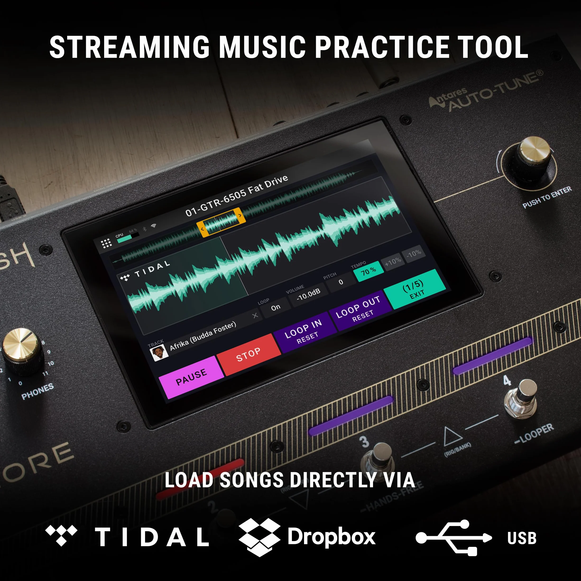 HeadRush Core Wielordzeniowy procesor gitarowy i wokalny z modelowaniem wzmacniaczy, looper, Auto-Tune, Wi-Fi, ekran dotykowy, Bluetooth