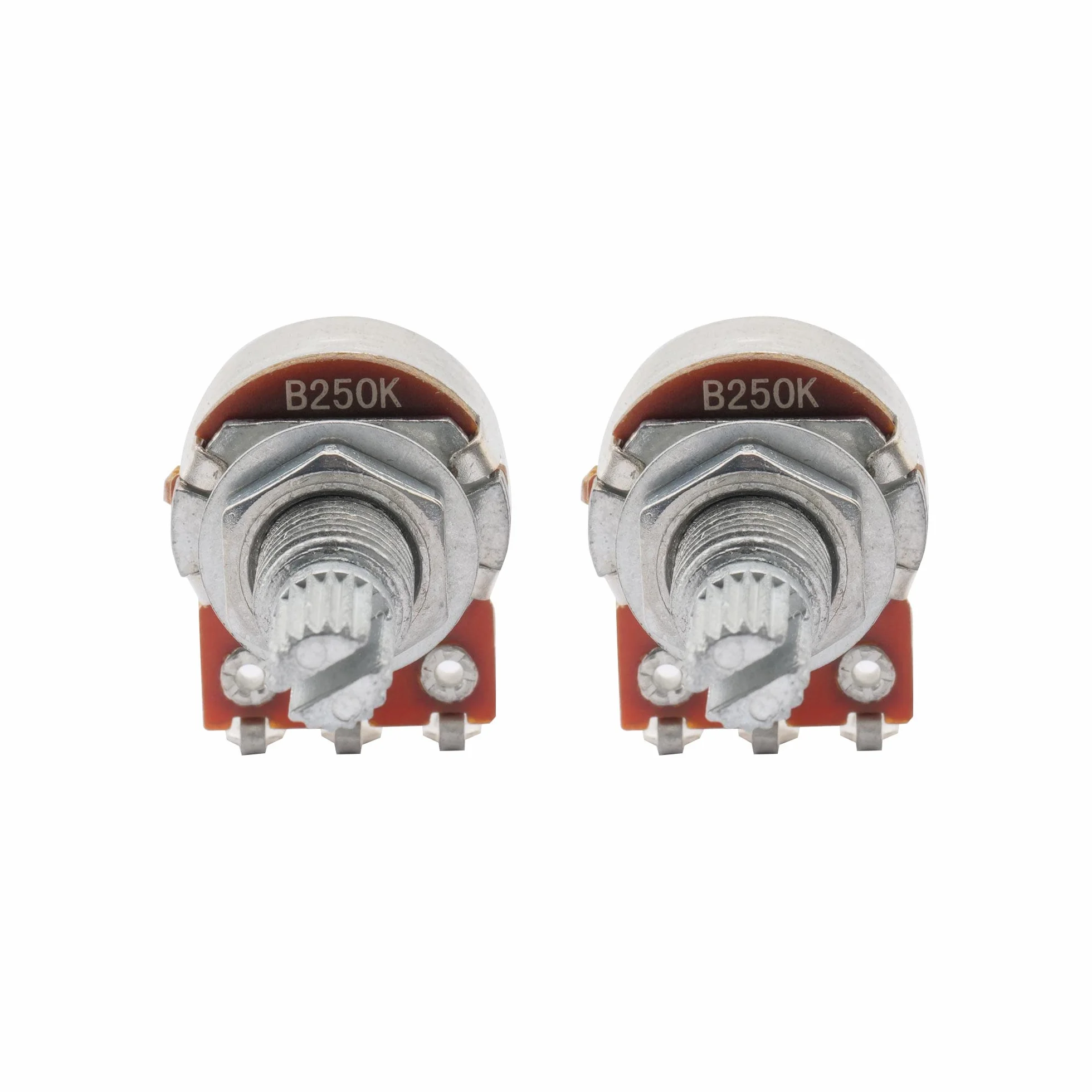 Musiclily Metryczna B250K Mini Potencjometr Gitarowa Liniowy Split Shaft Poti do Gitary Elektrycznej Basowej(2 szt.)