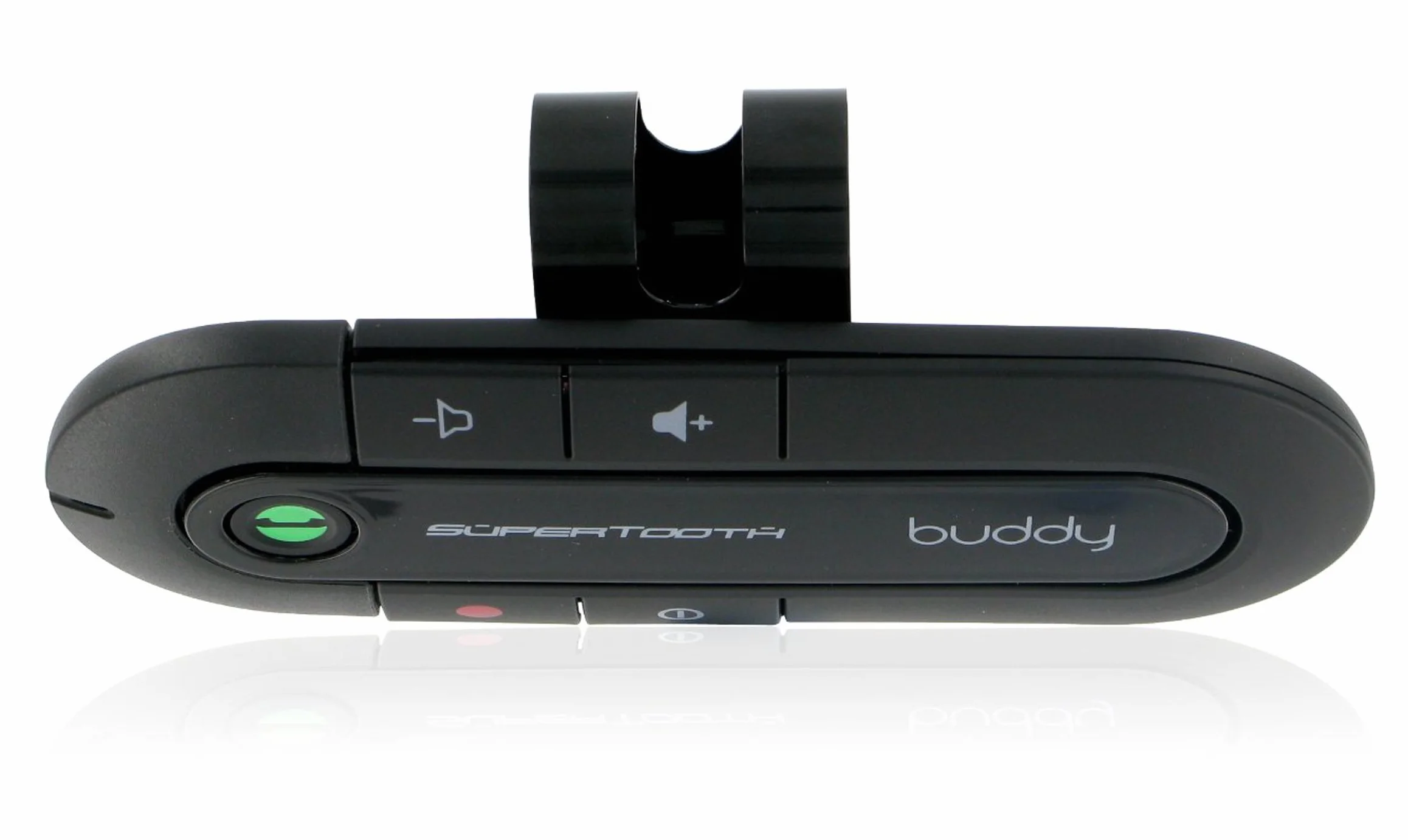 Buddy zestaw głośnomówiący Bluetooth Visor Speakerphone samochodowy do smartfonów, kompatybilny z iPhone, Samsung, Huawei, Google i innymi smartfonami komórkowymi, czarny