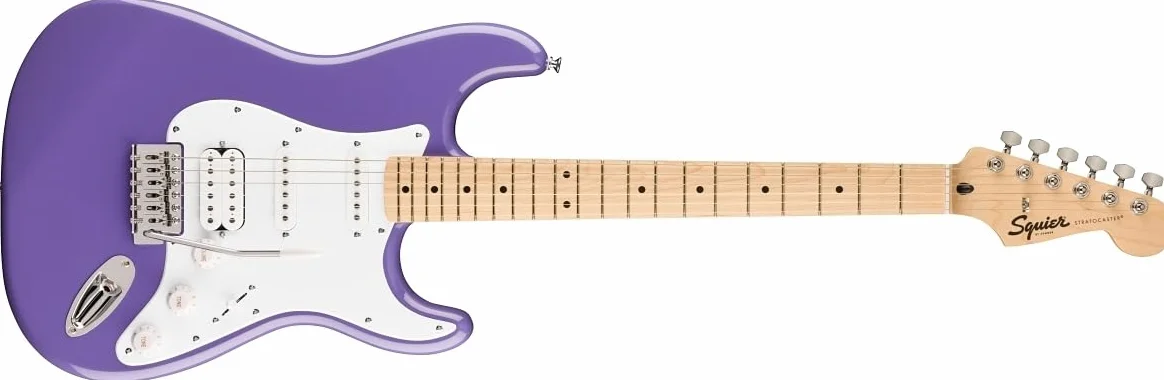 FSR Squier Sonic® Stratocaster® HSS gitara elektryczna, klonowa klawiatura, biała tragówka, ultrafiolet