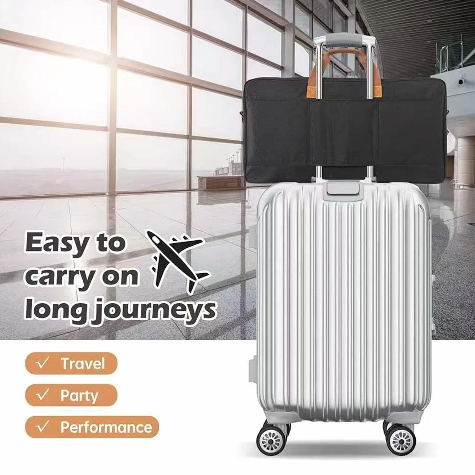 Fockety DJ Controller Case, Worka Kontrolera DJ do DDJ FLX4 SB3 SB2 400 RB, 22x7x11.5in Obudowa z Paskiem na ramię, Torba DJ do Miksera, Kabel DJ