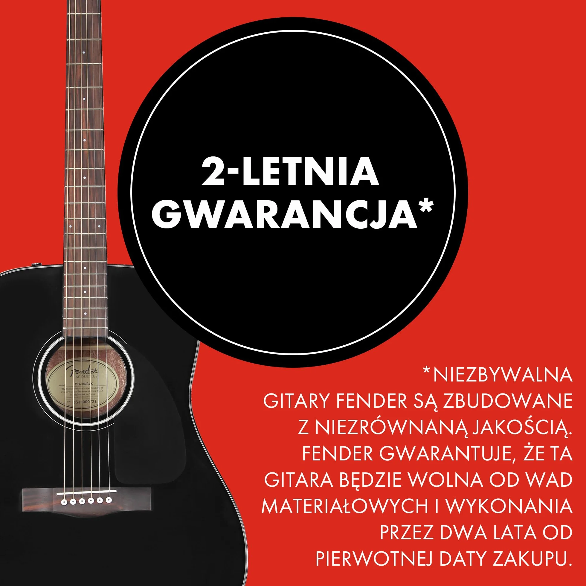 Fender CD-60 Dreadnought V3 DS, podstrunnica orzechowa, czarna, 970110506
