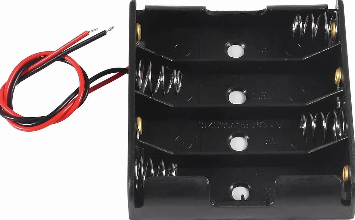 GTIWUNG 9 sztuk uchwytów na baterie AA, obudowa z tworzywa sztucznego, pudełko do przechowywania, uchwyt na baterie 4 x 1,5 V AA uchwyt 6 V z kablem przyłączeniowym (4 solty)