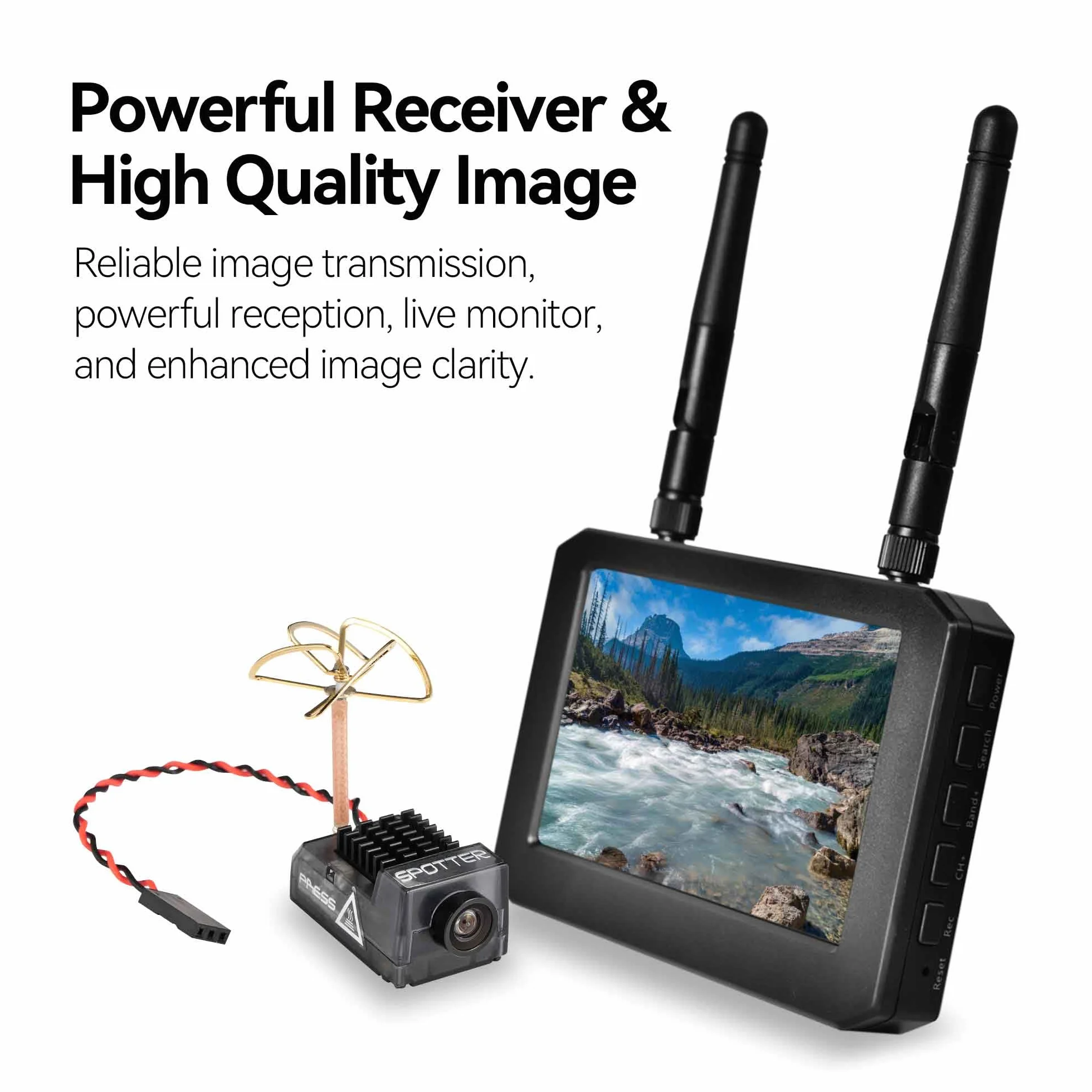 RunCam Spotter V2 FPV zestaw do kamery i nadajnika 5,8G Micro AIO Cam, OSD, wbudowany mikrofon, FOV170 stopni 700TVL, 40CH, 20MW-200MW regulowany