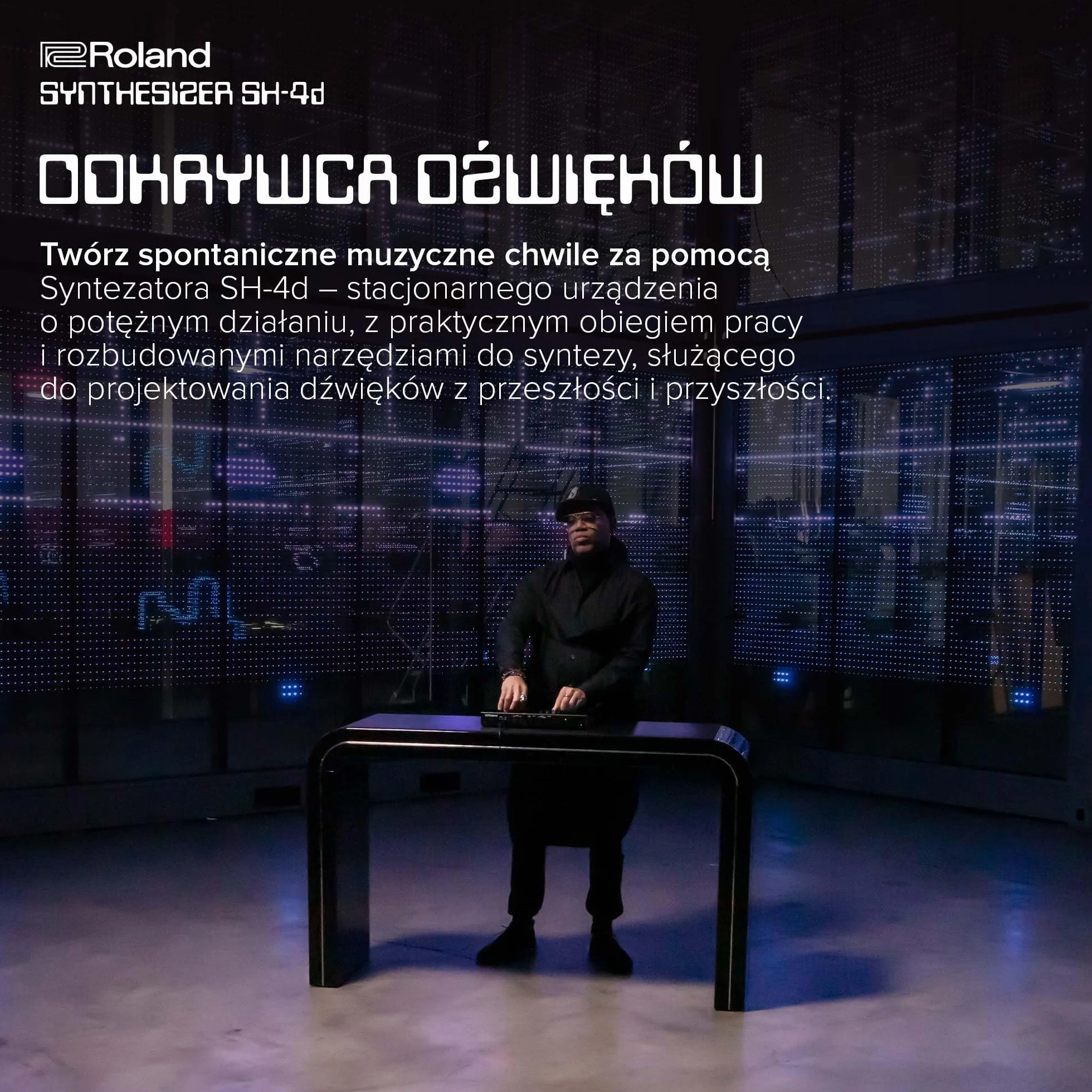 Kompaktowy Syntezator Biurkowy Roland SH-4d | 11 Modeli OSC | Profesjonalne Narzędzia do Projektowania Dźwięku | Wygodny Proces Pracy | Multitimbralny Sekwencer Patternów | Rozbudowane Efekty