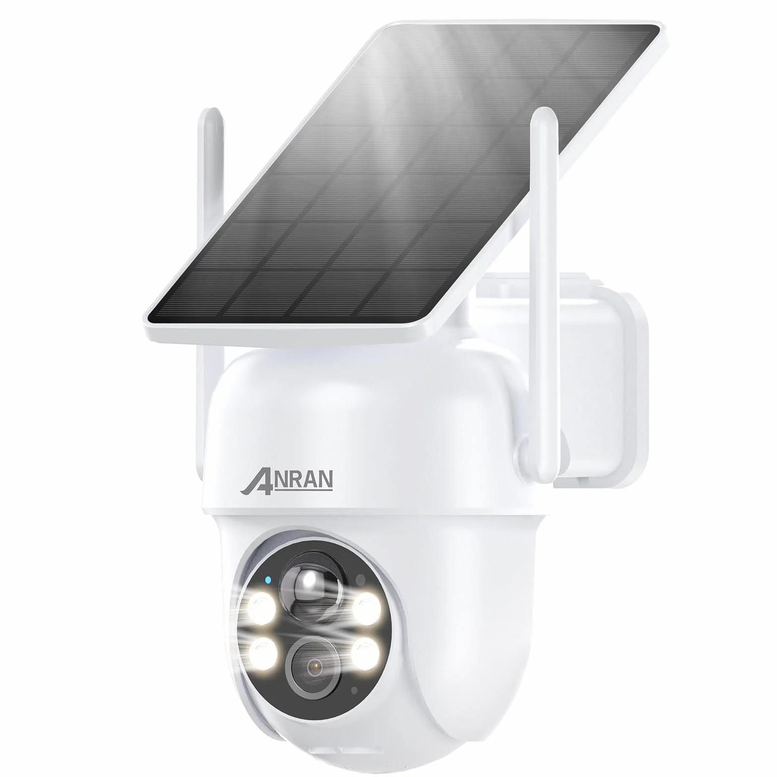 ANRAN Solarna kamera monitorująca 5 MP, do użytku na zewnątrz, Wi-Fi, obracana o 360°PTZ, z bezprzewodowym panelem słonecznym, noktowizorem kolorowym i 2-drożnym dźwiękiem, rozpoznawanie PIR i