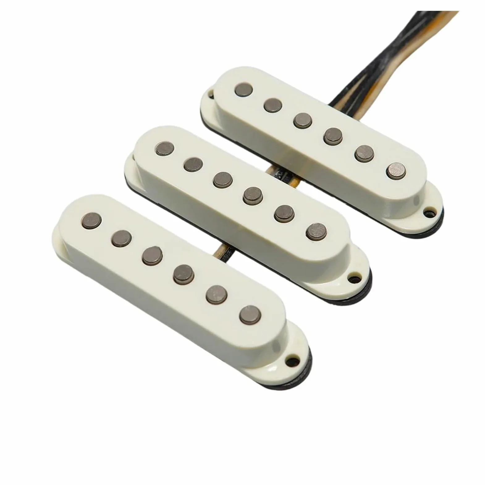 Profesjonalne Przetworniki Gitarowe Ręcznie Nawijane Przetworniki Do Gitar Akustycznych Akcesoria Do Instrumentów Jednodrutowych(Vintage White)