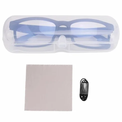 Dpofirs Inteligentne Okulary Bluetooth Audio, Okulary Unisex z Mikrofonem i Głośnikiem, Blokujące Niebieskie Światło, Jasny Kolor