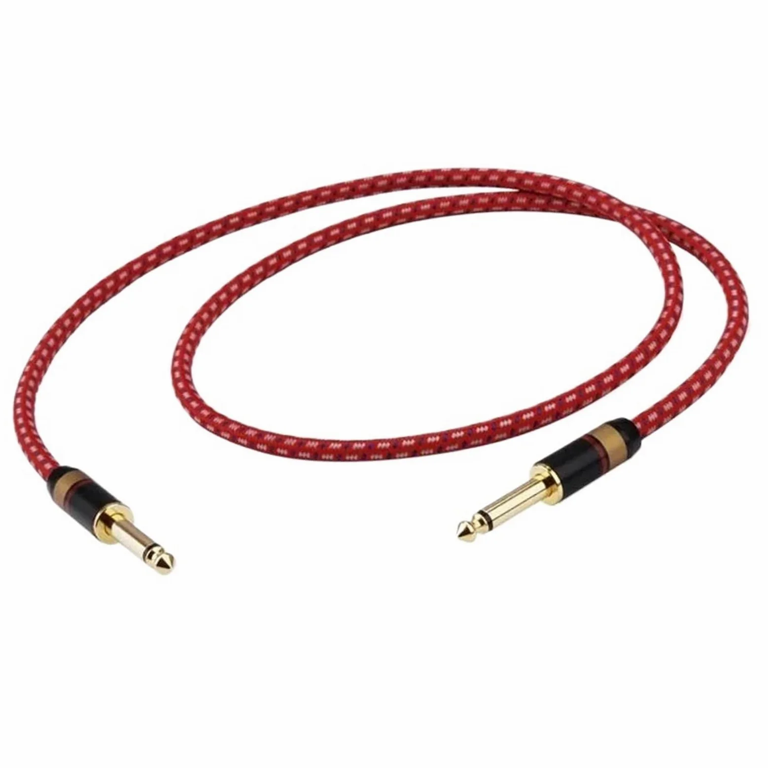 Kabel instrumentowy Kabel Aux Do Gitary 6,5 Mm Do 6,5 Mm Jack Kabel Do Stereofonicznego Miksera Gitarowego Wzmacniacz Kabel Aux 6,35 Mm Metalowa Obudowa(5m)