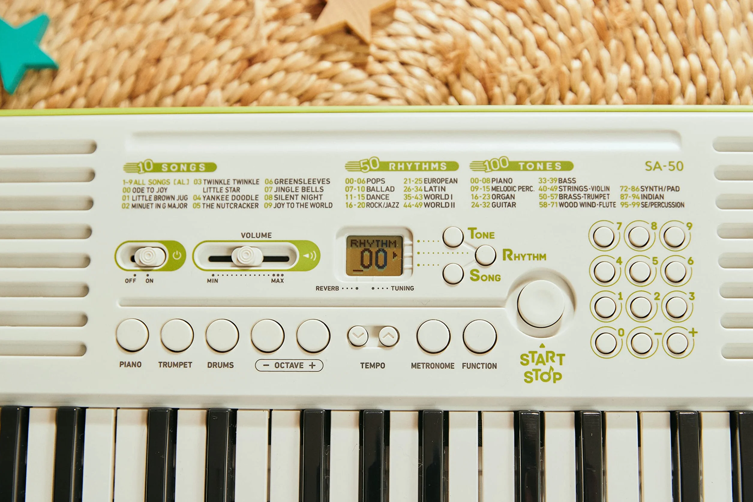 Casio Sa 50 Mini Keyboard, Biały, 32 klawisze