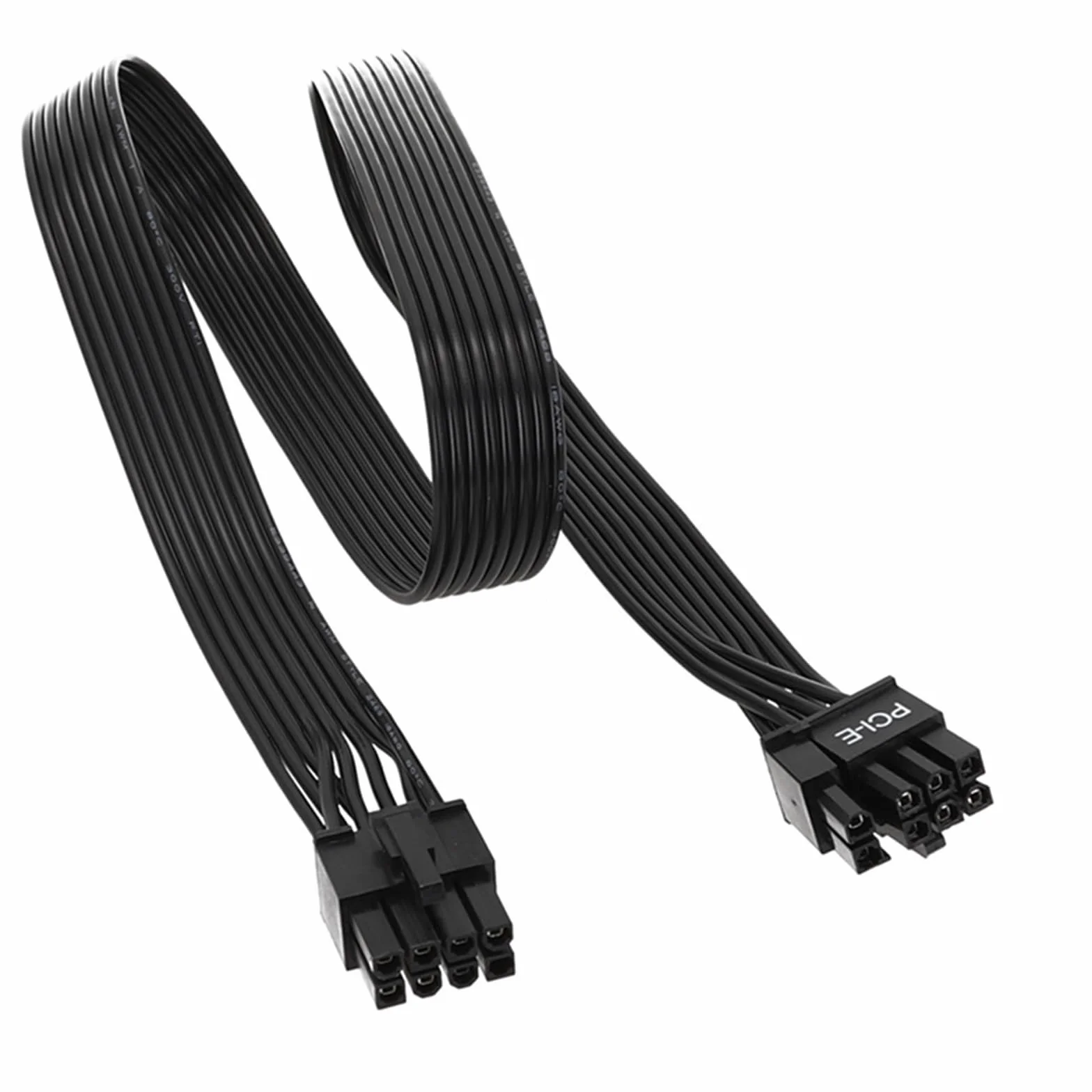 PCIE kabel zasilający, 8-pinowy kabel zasilający GPU, 8-biegunowa wtyczka ATX na 6+2 PCIE, kabel 60 cm, kabel do kart graficznych, linia modułu karty graficznej, nadaje się do podłączenia zasilacza i