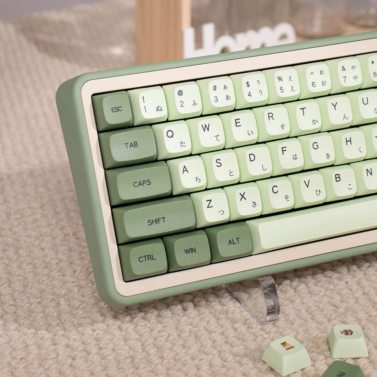 PBT japońskie nasadki klawiszy Dye Sub XDA profil Matcha zestaw nasadek klawiszy pasuje do 60% 65% 95% klawiatury mechanicznej Cherry Mx Switches