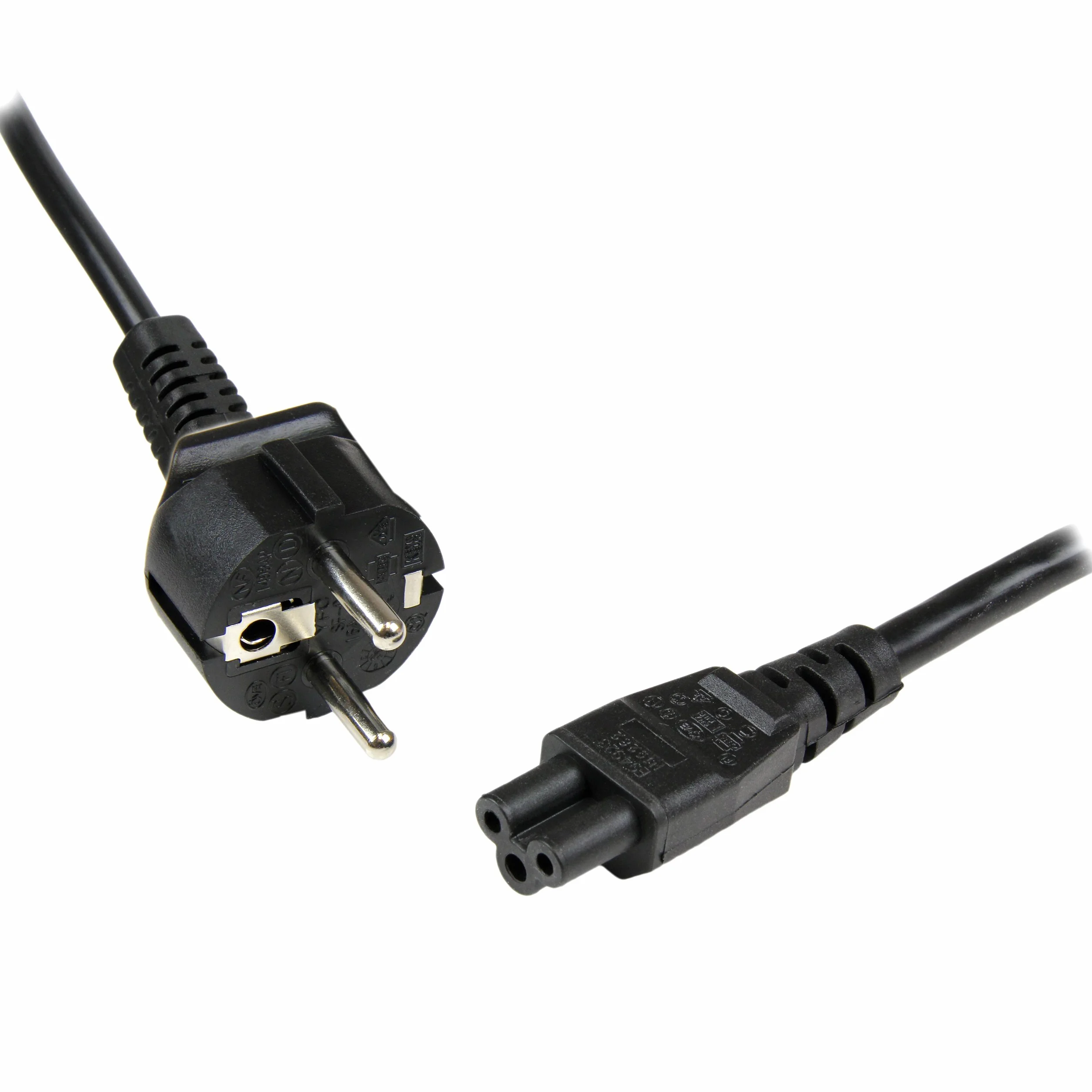 StarTech.com Kabel zasilający do laptopa, 3 m, wtyczka EU Schuko na C5, 2,5 A, 250 V, 18 AWG, zapasowy kabel zasilający do laptopa, kabel zasilający do laptopa, koniczynka/Mickey Mouse