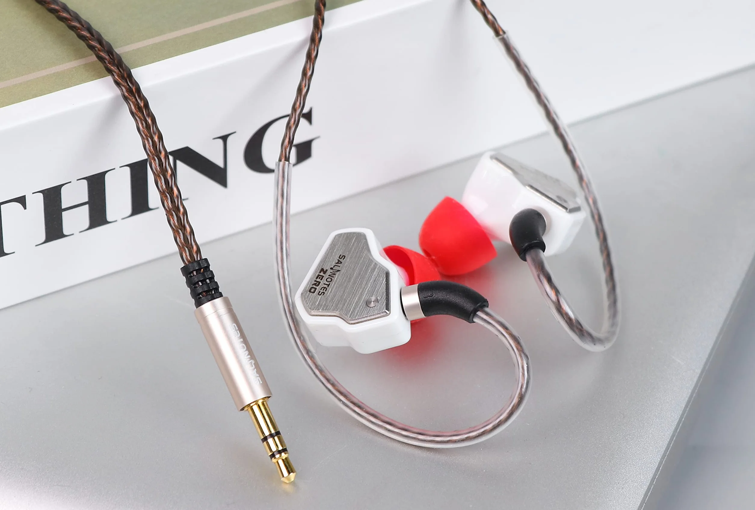 7Hz Salnotes Zero Słuchawki douszne Hi-Fi IEM 10 mm, membrana kompozytowa, stal nierdzewna, kabel OFC 2-pin, biały