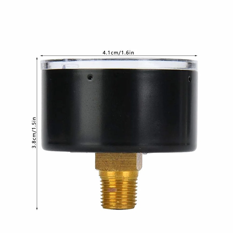Mechaniczny manometr do, Manometry i odkurzacze Manometry Powietrza Olej Woda BSPT 1/8 cali Powrót połączenia (0-30psi,0-2bar)