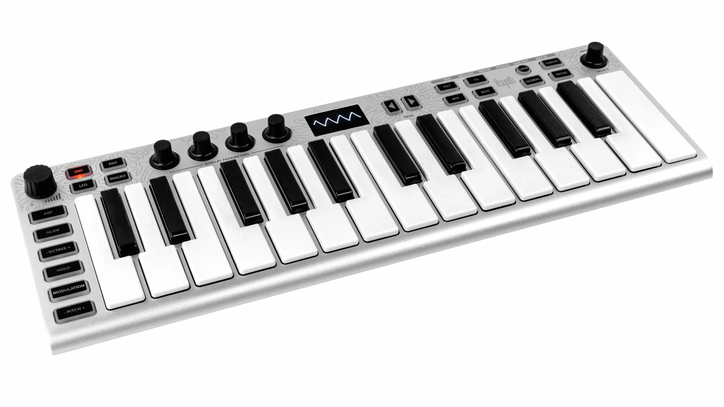 ESI Xsynth przenośny syntezator z klawiaturą główną, interfejs MIDI i audio