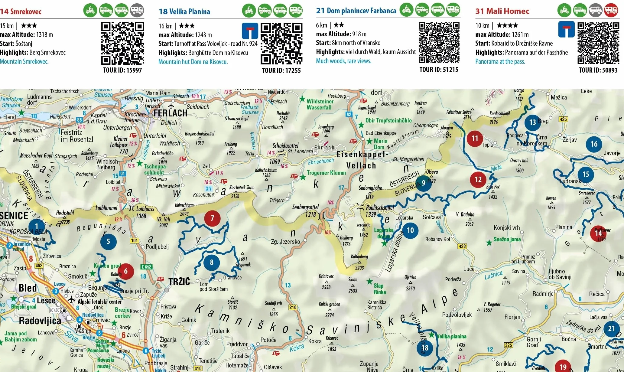 FolyMaps OFFROAD Slovenia 1:250 000: Special map with 56 off-road tracks