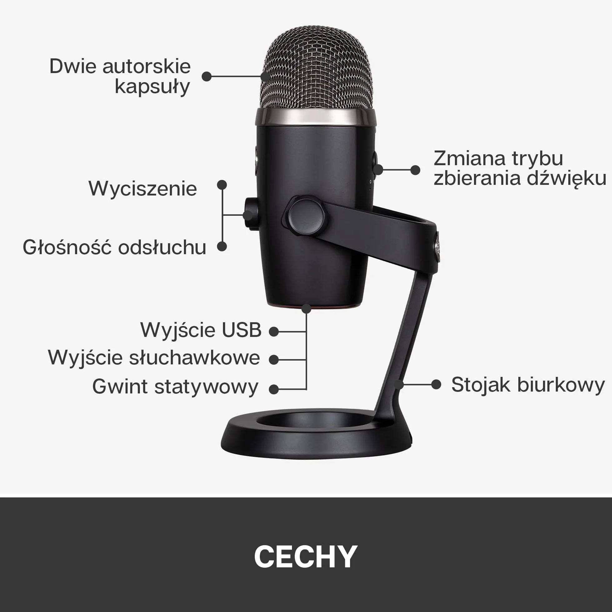 Blue Microphones G332 Se Mikrofon, Czarny, 50 dB