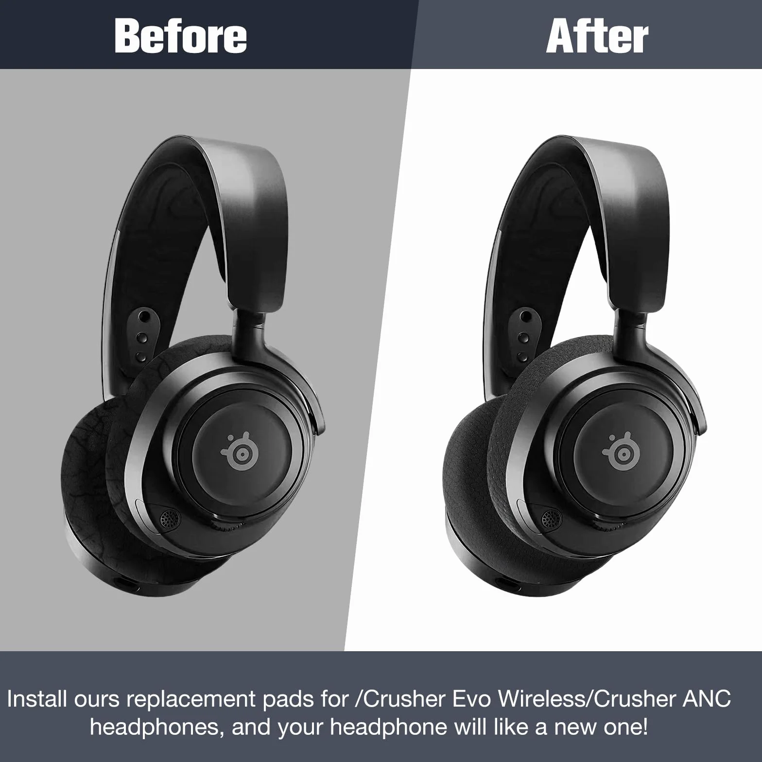 Yizhet Nakładki na uszy kompatybilne z Steelseries Arctis 1 3 5 7 9x 9 Pro słuchawki