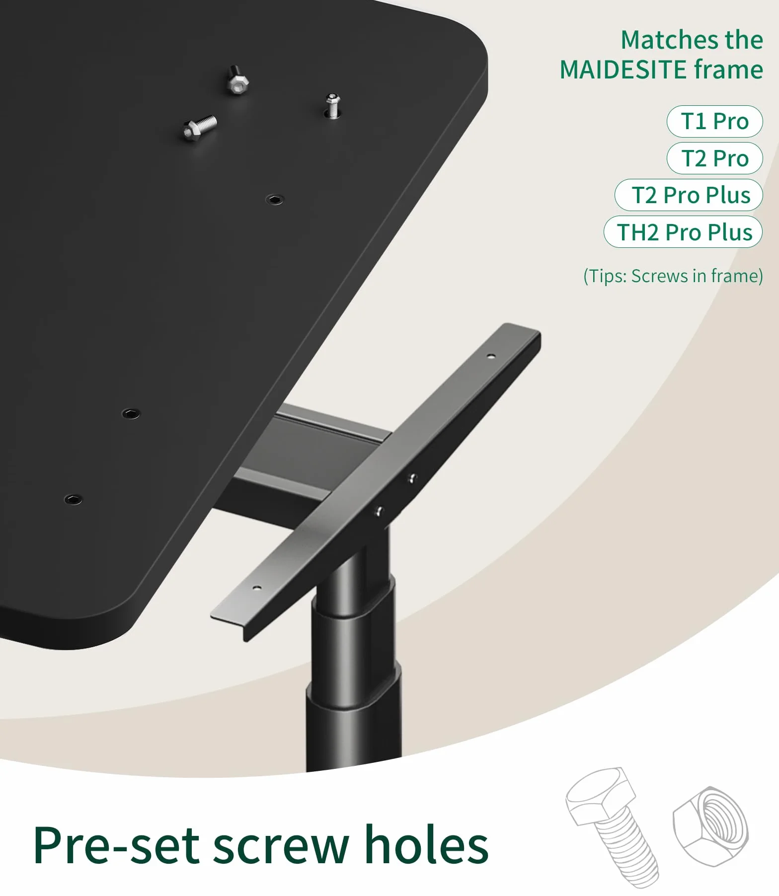 MAIDeSITe blat stołu 140x70 cm blat biurowy 25 mm grubości – stabilny blat do "zrób to sam" biurka – idealny na biurka o regulowanej wysokości