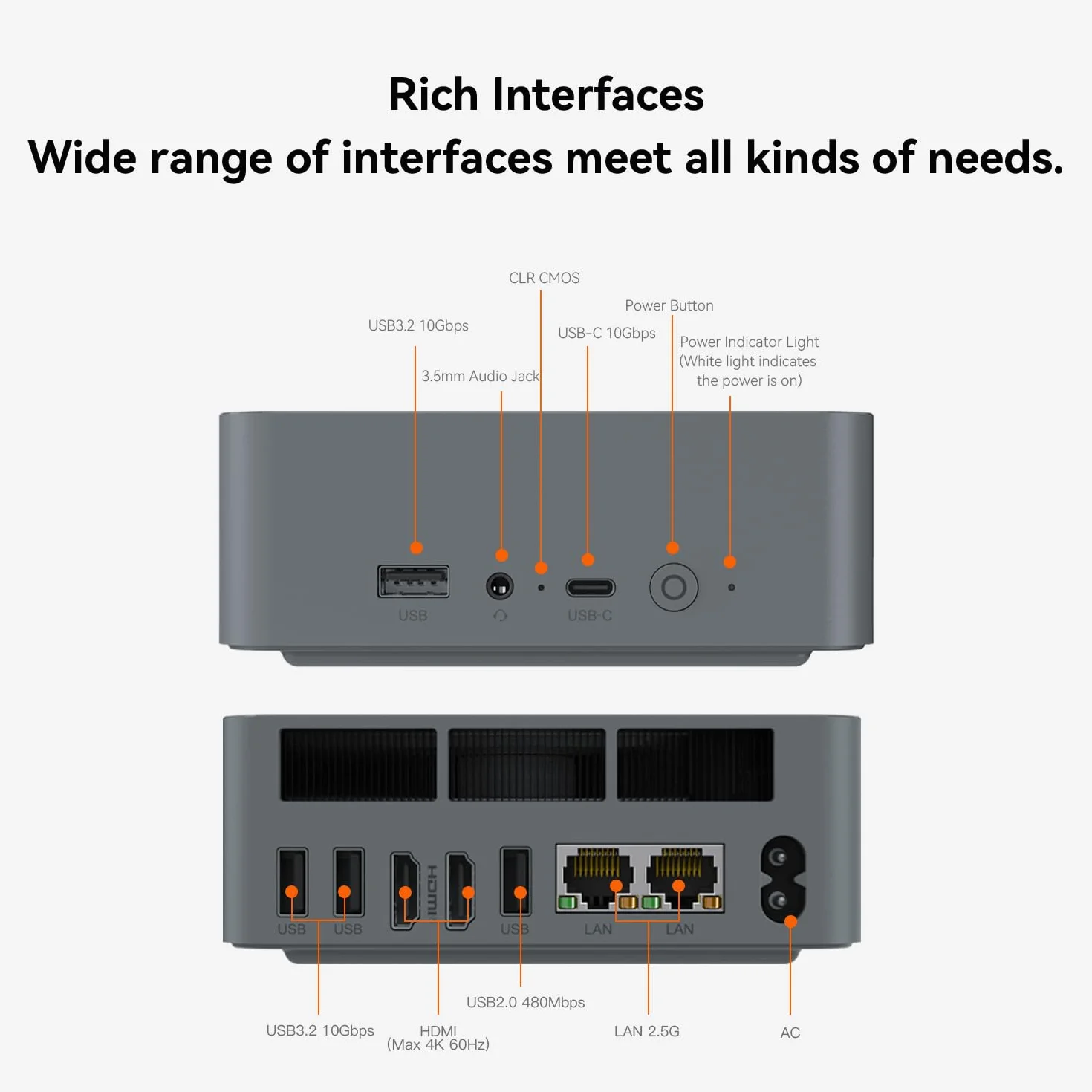 Beelink AMD Mini PC, Ryzen 5 6600U(6C/12T do 4,5Ghz), EQR6 Mini Computer 24GB DDR5 500GB M.2 PCIe4.0 SSD, 4K Dual Display, Dual HDMI, Dual 2.5G LAN, WiFi6, BT5.2