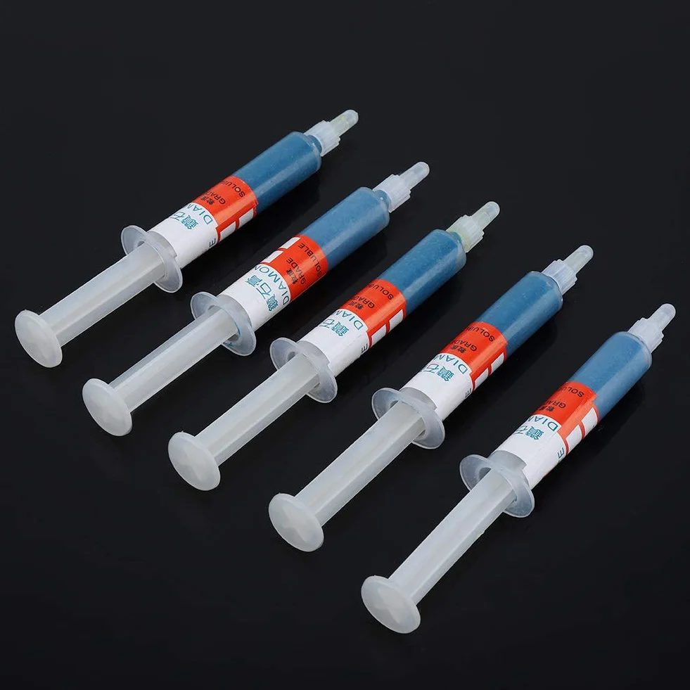 5 Sztuk/zestaw Szlifowanie Diamentowe, Diamant Polierpaste Metall 8000 Pasta Diamentowa Pasta do Polerowania Docieranie Związek Pasta ścierna Igła Tube W1.0#8000 (W5 (dokładne polerowanie 2000 mesh))