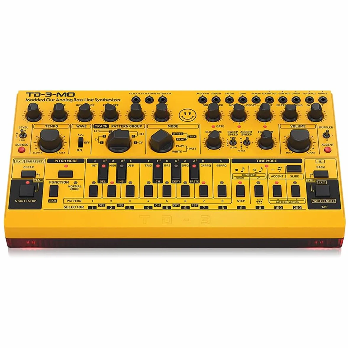 Behringer TD-3-MO-AM Desktop Synthesizer – “Modded Out” Analog Bass Line Synthesizer (Amber Color) – for Synthesizer Musicians