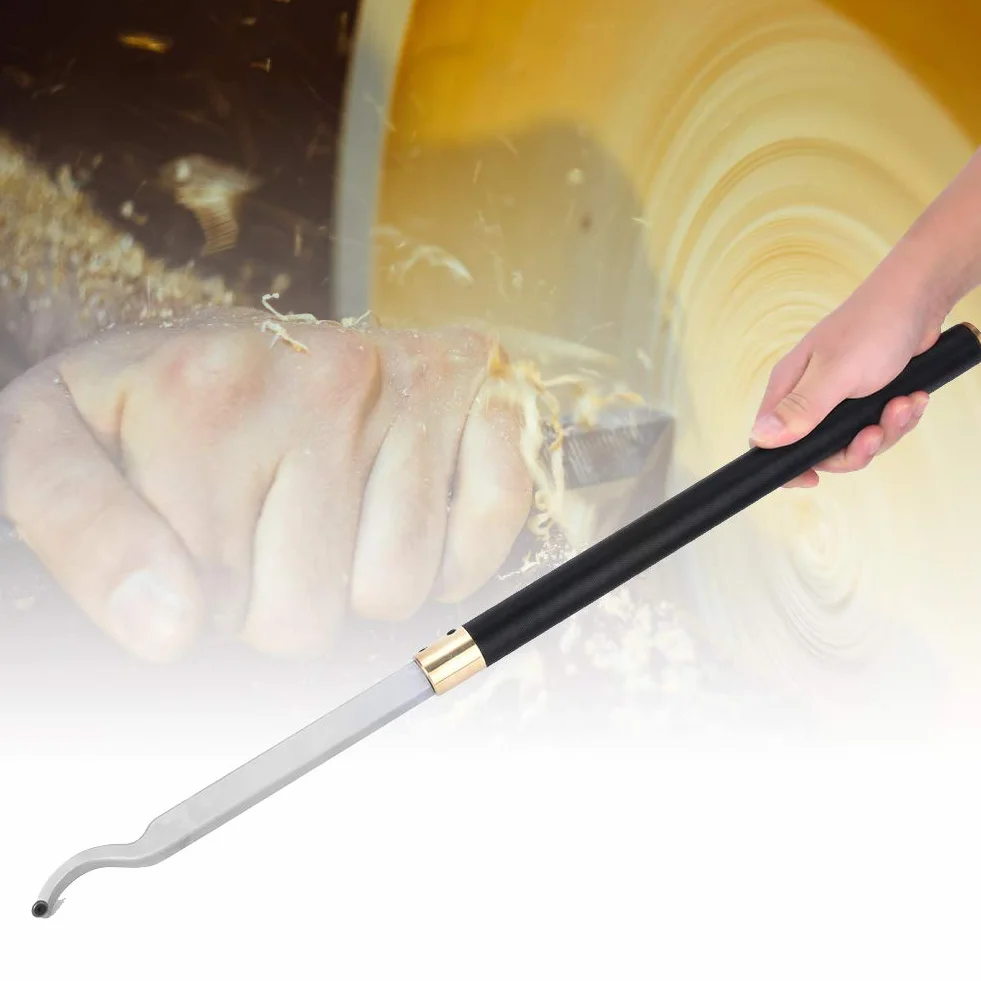 Holzdrehwerkzeug Schwanenhals Hohlschneidwerkzeuge Hartmetall-Drehmaschine Meißel-Werkzeugleiste für Holzbastler DIY Carpenter(Small Bending Wood Turning Tool(without handle))