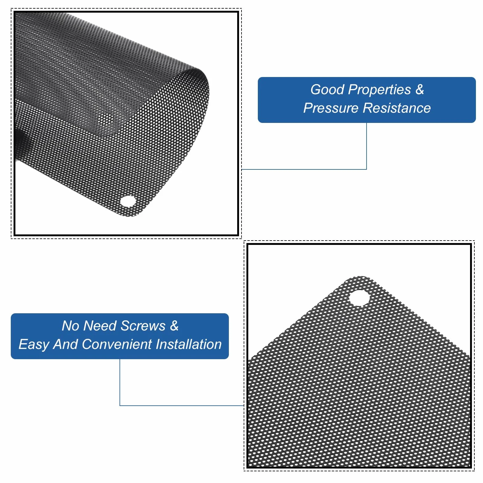 QUARKZMAN 10 sztuk PC filtr przeciwpyłowy, 120 mm x 120 mm, PCW, obudowa komputerowa, osłona przeciwpyłowa, kratka wentylatora do głośników podwozia komputera, kolor czarny
