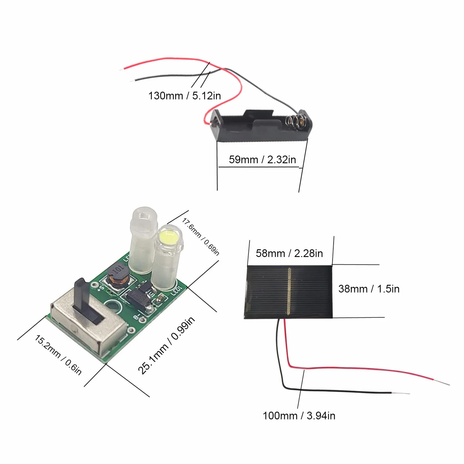 Zestaw Panelu Sterowania Lampą Słoneczną Ochrona ładowania PCB Zestaw Tablicy Kontrolnej Lampy Słonecznej do Trawnika 1.2V Panel Sterowania Lampą Solarną do Trawnika