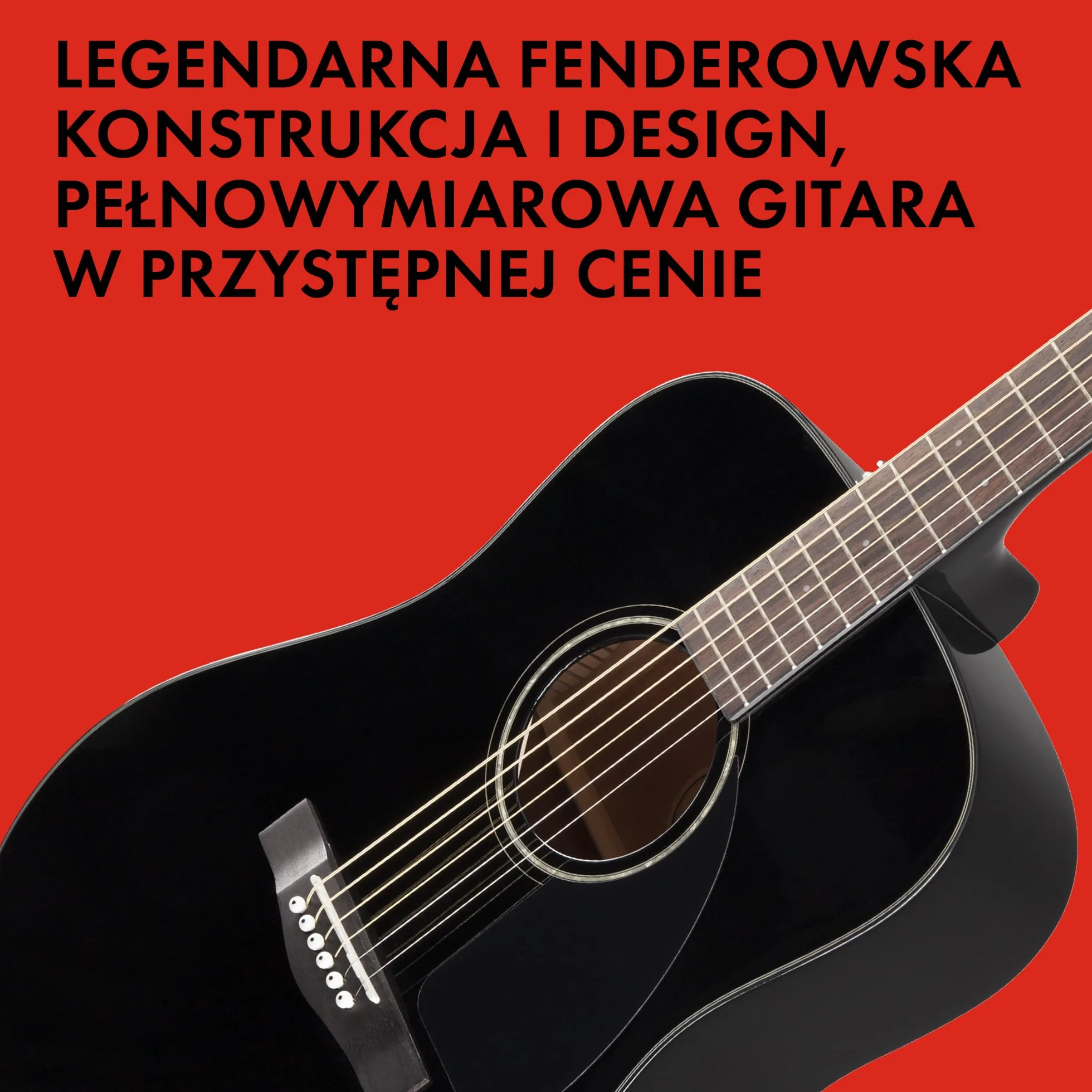 Fender CD-60 Dreadnought V3 DS, podstrunnica orzechowa, czarna, 970110506