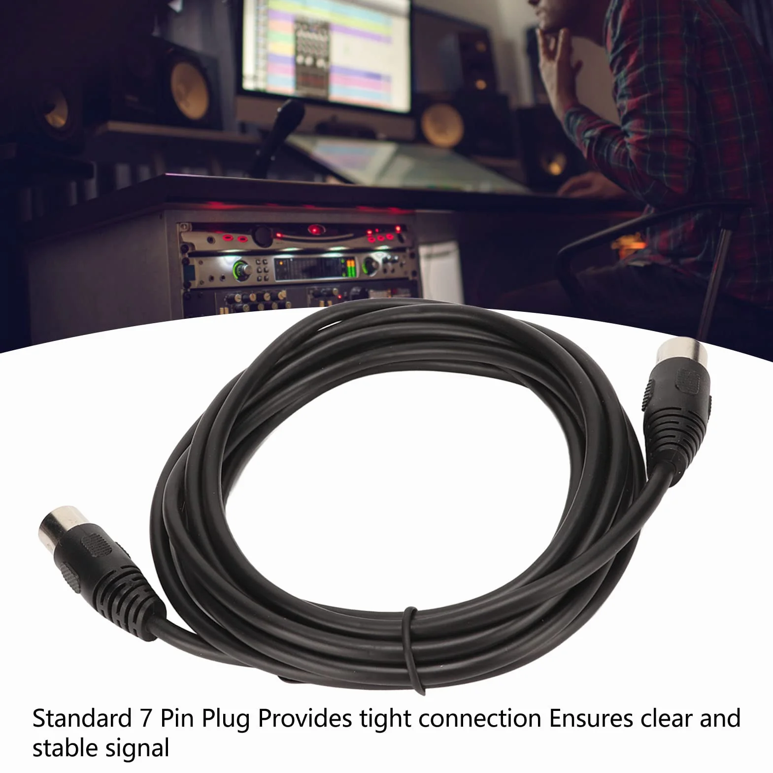 7-pinowy Kabel Din Midi z Męskiego na Męskie 9 Stóp Interfejs Kontrolera Kabel Audio do Naim, Quad Stereo Systems Cable