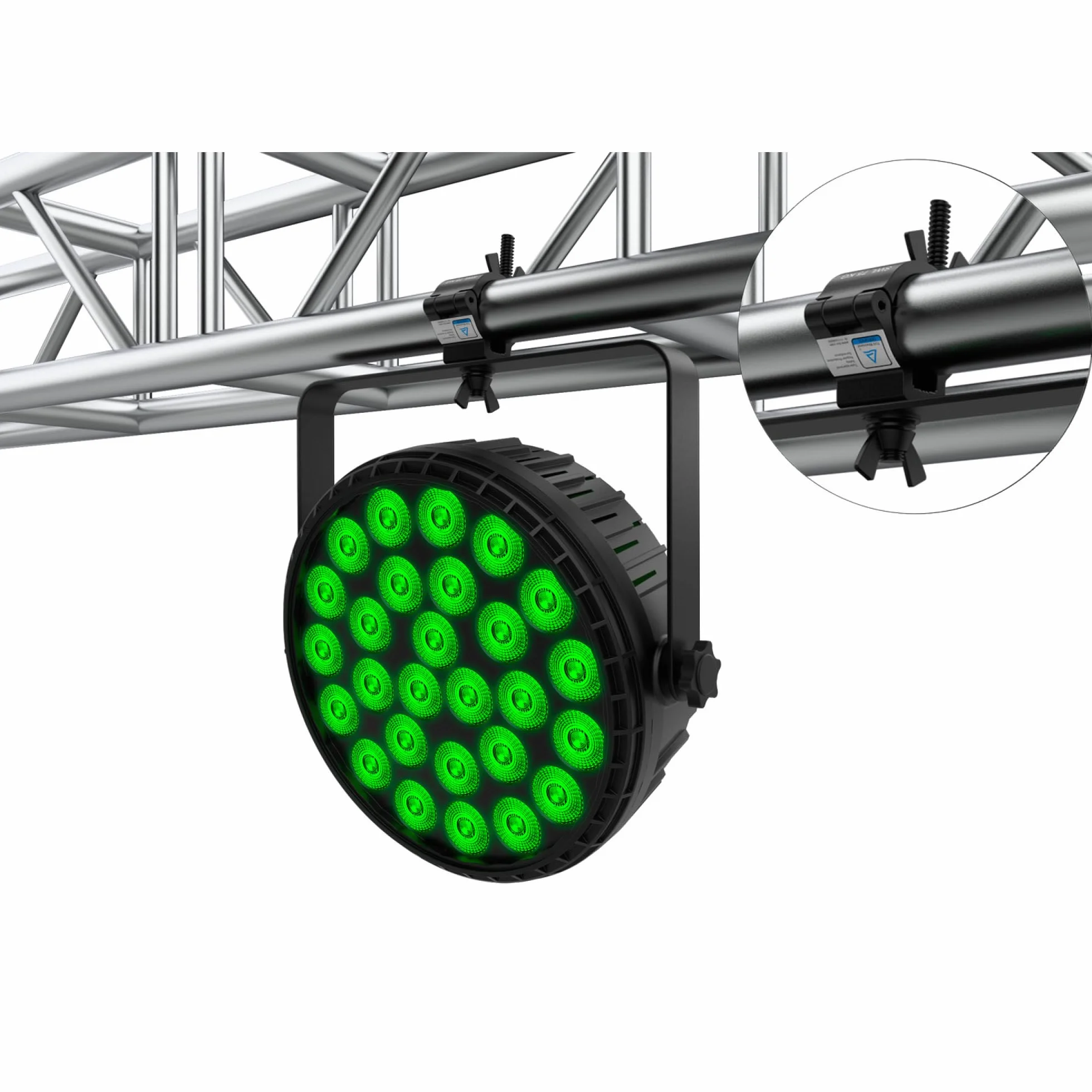 Audibax ACP-354075BK - Pazur Truss o średnicy 35-40mm - Hak do Truss o maksymalnym obciążeniu 75 kg - Zacisk do świateł scenicznych - Zacisk do mocowania głowicy ruchomej