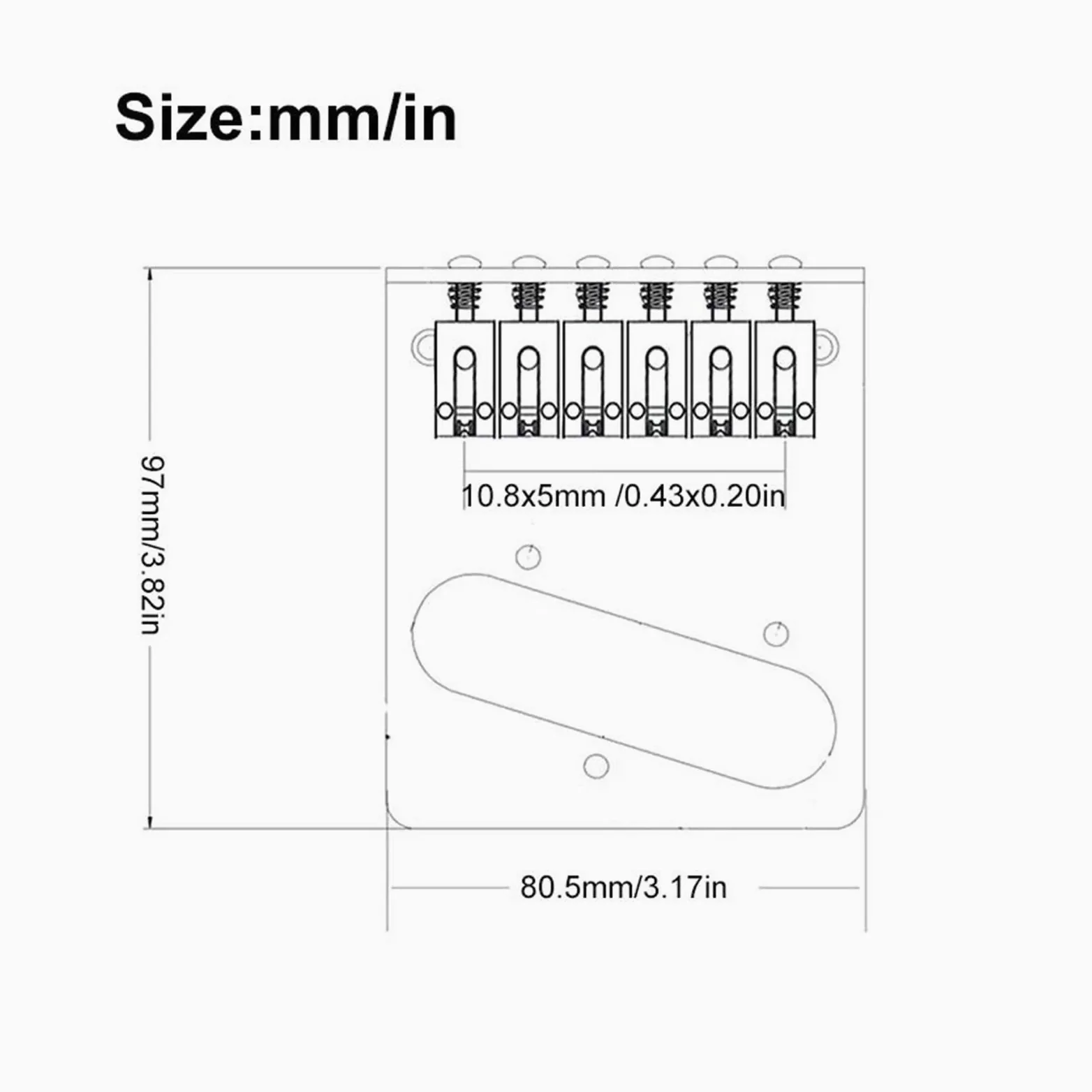 mostek gitarowy Części siodełka mostka stałego gitary elektrycznej