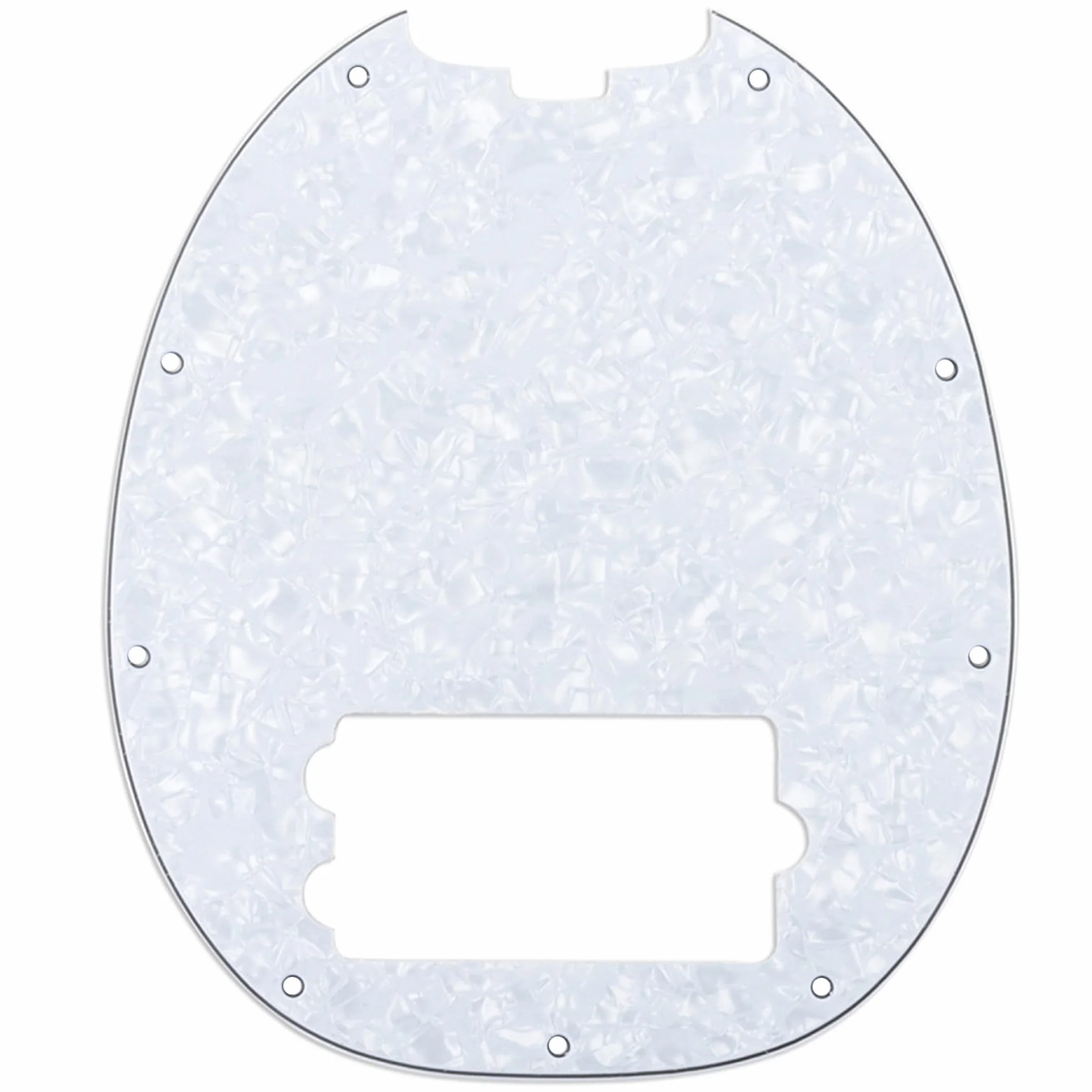 Musiclily 9 Otworów Pickguard Basu do 4-strunowy Music man Stingray Bass, 4 warstwowy White Pearl