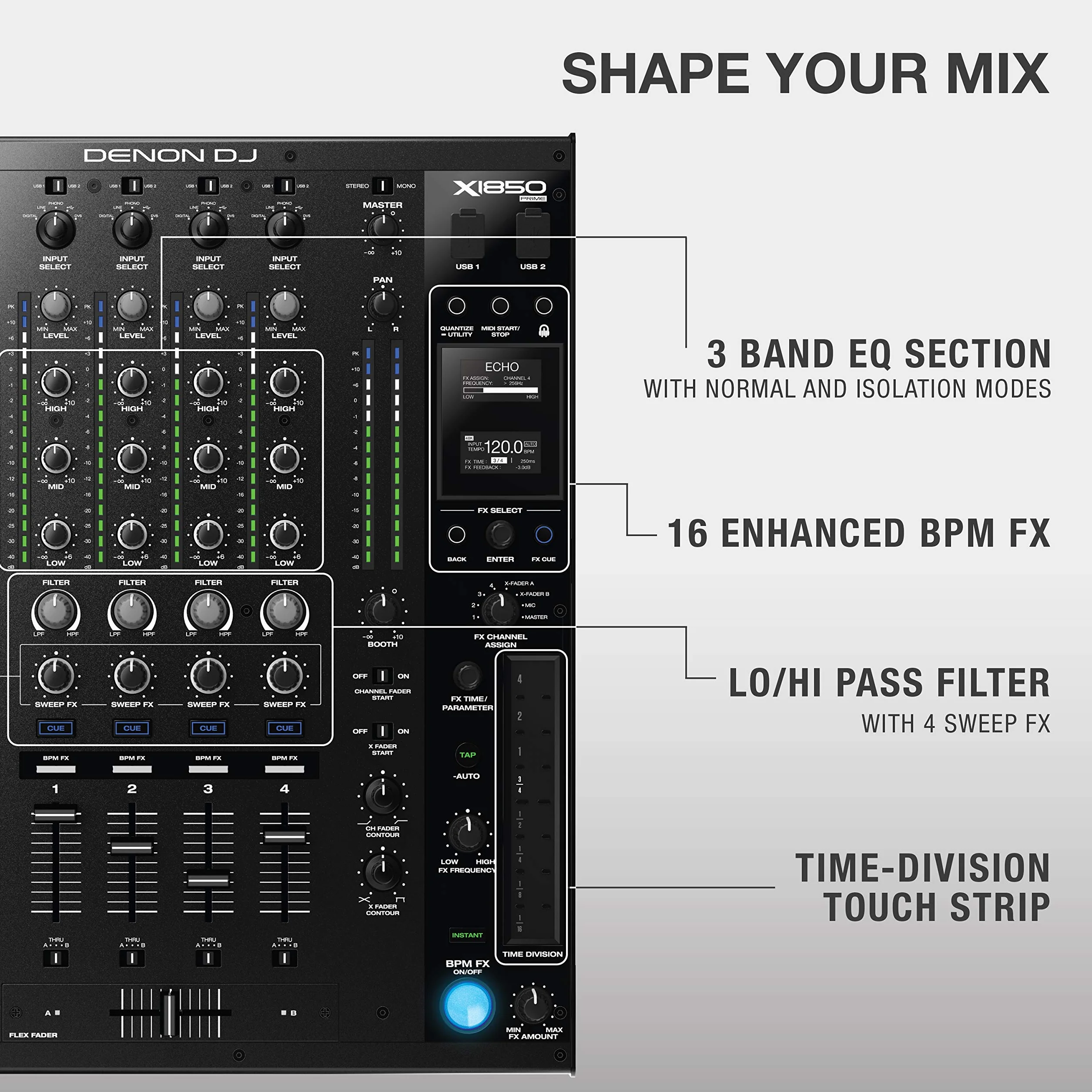 DENON DJ X1850 PRIME stół mieszanki cztery kanały cena