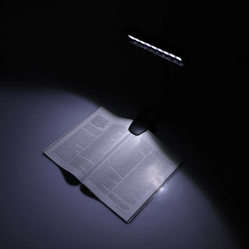 9 LED Clip on Light, przenośna lampka do czytania w sypialni