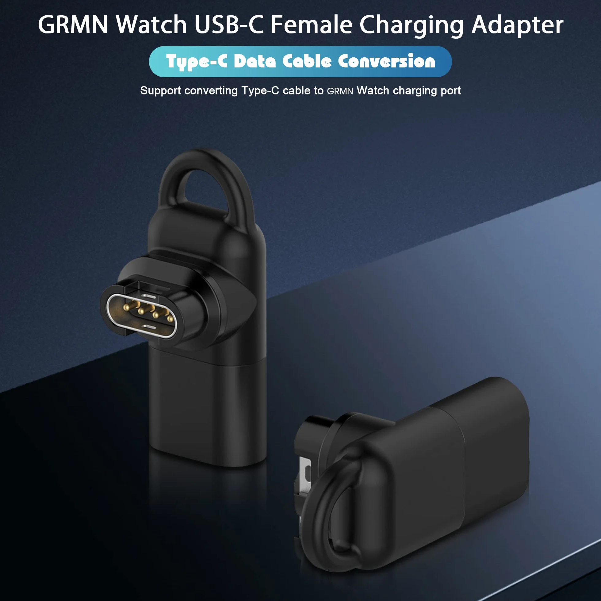 NEWZEROL Adapter USB C Kompatybilny z Vívoactive 6/5/4S, Garmin Kabel do Ładowania Zegarka Fenix 8/8 Solar/7/6, Forerunner 570/970/165/955/965, Venu 3S/2S, Epix2-Czarny