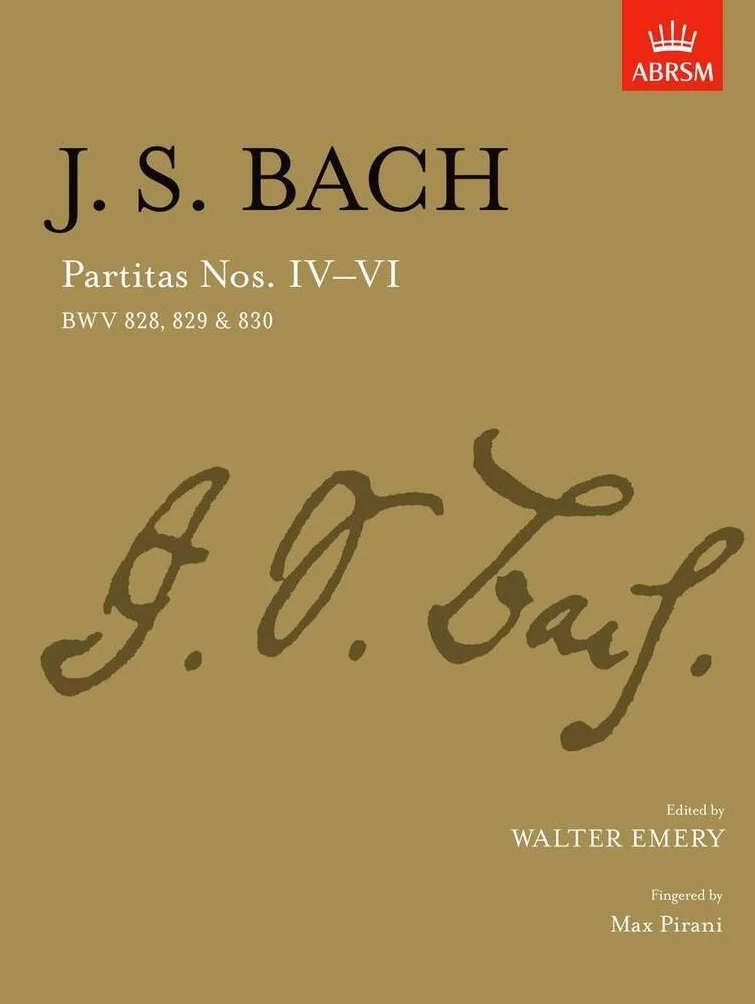 J.s. bach: partitas - nos. iv-vi (abrsm): BWV 828-830