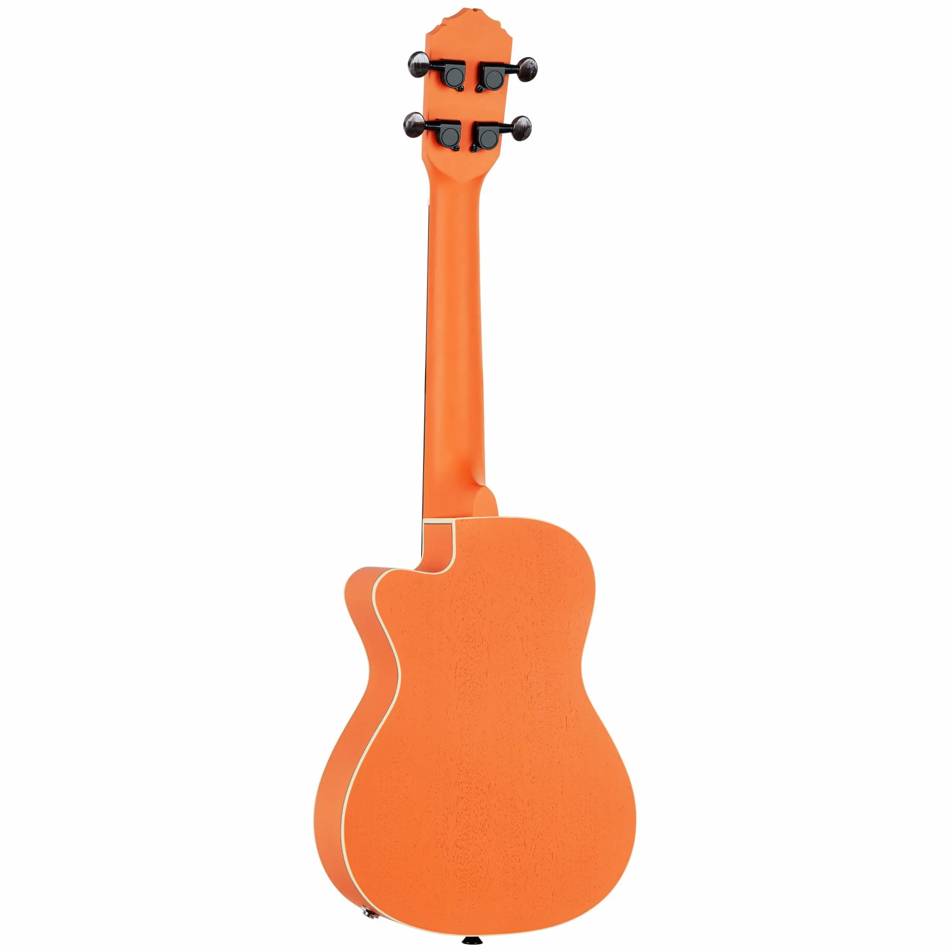 Ortega Guitars Elektro-akustyczne Ukulele Koncertowe – Seria Custom Built Edycja Halloween – Okoume, Kolor Pomarańczowy (RUHWCE)