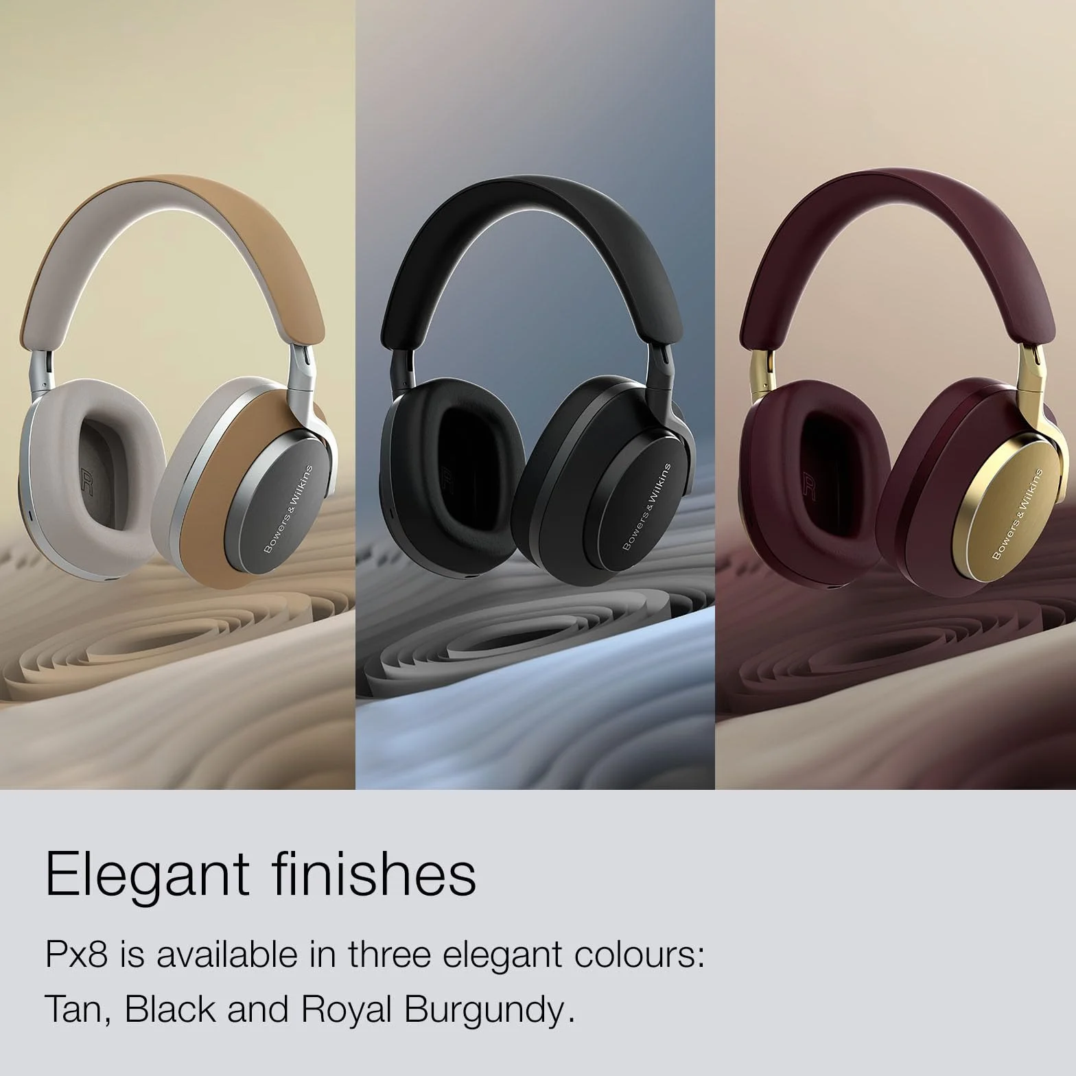 Bowers & Wilkins FP42978 PX8 bezprzewodowe słuchawki nauszne z Bluetooth i redukcją szumów, beżowe