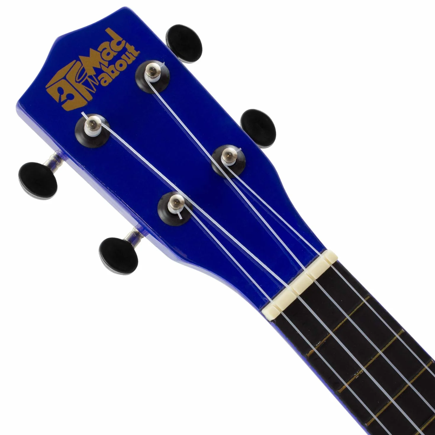 Leworęczne ukulele sopranowe dla początkujących w kolorze niebieskim z bezpłatną torbą