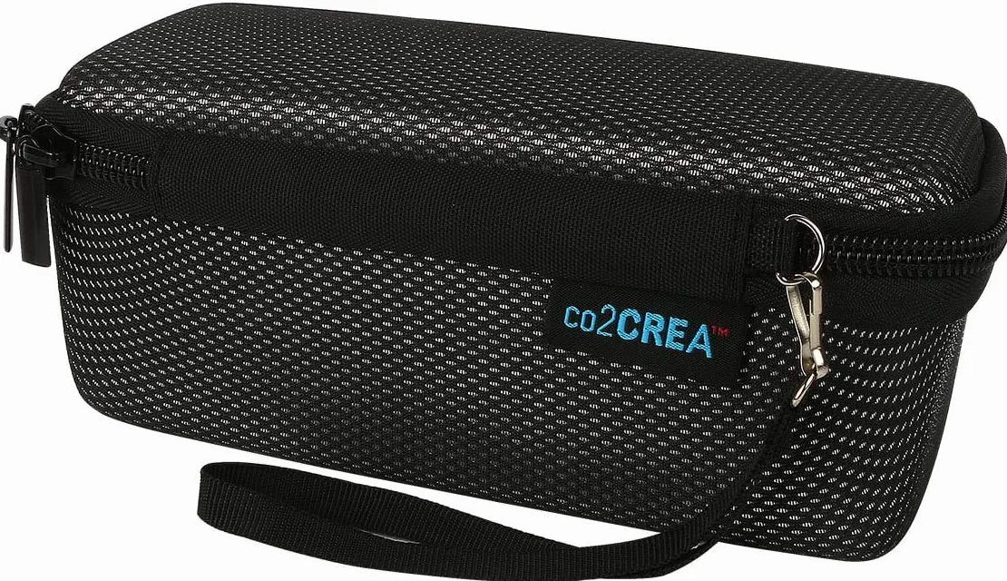 co2CREA Twarde etui ochronne do JBL Flip 6 Flip 5, głośnik Bluetooth, przenośny, wodoszczelny, tylko pokrowiec ochronny, czarny + szary wewnątrz, for Flip 3/4/5/6, walizka na bagaż