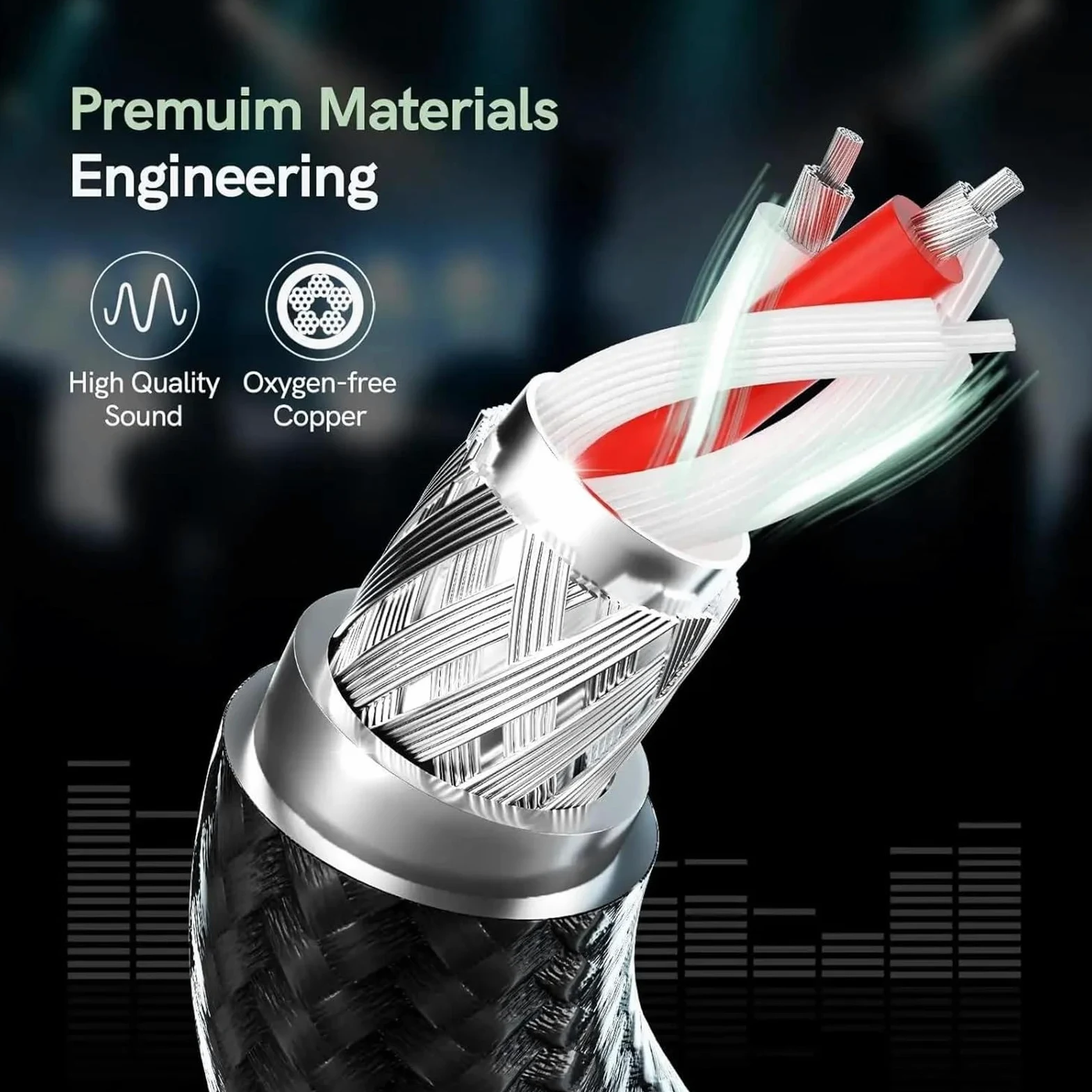 Pro Audio kabel Kabel Stereo 1/4 Męski Na 1/8 Męski TRS Dwukierunkowy Kabel Jack Do Słuchawek Gitary Miksera Laptopa Wzmacniacza(Pack of 3,8m)