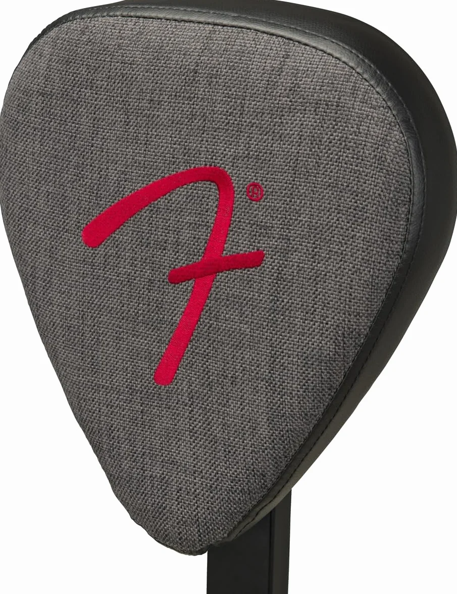Fender Zestaw 351 siedziska i stojaka na gitarę, składana konstrukcja, zdejmowane oparcie, szary materiał tweedowy, antypoślizgowe nóżki