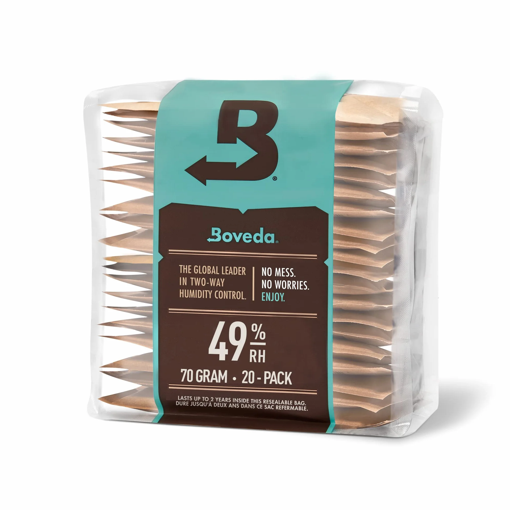 Boveda 49% dwukierunkowe zestawy zastępcze do Boveda zestaw startowy do muzyki, zestaw 20 sztuk, pochłaniacze wilgoci do futerałów na instrumenty, opakowania nawilżające, pakiety nawilżające w